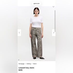 Ganni Leopard Print Izey Jeans - SIZE 27